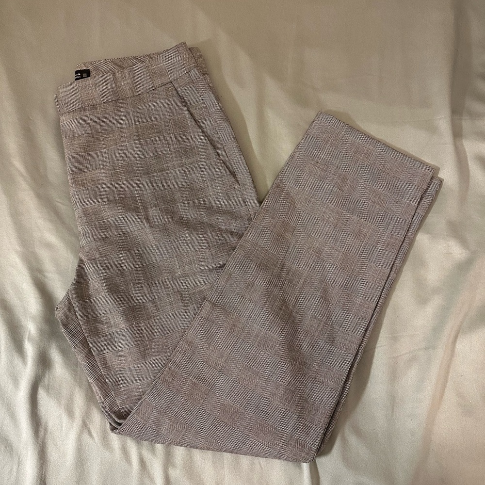 Zara Gray Ankle Cropped Pants with Modern Fit